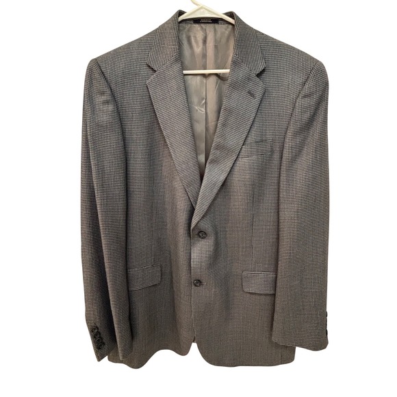 Hart Schaffner Marx Other - Hart Schaffner Marx Nordstrom Mens 44L‎ Grey Micro Houndstooth Sport Coat Blazer